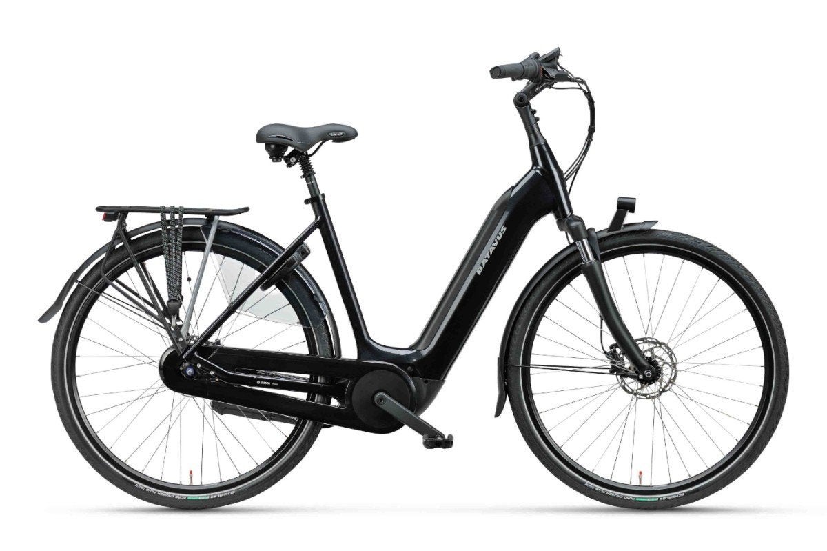 BATAVUS Finez E-go Power Lageinstap Zwart Glans 48cm, Ophalen, -, -, Batavus