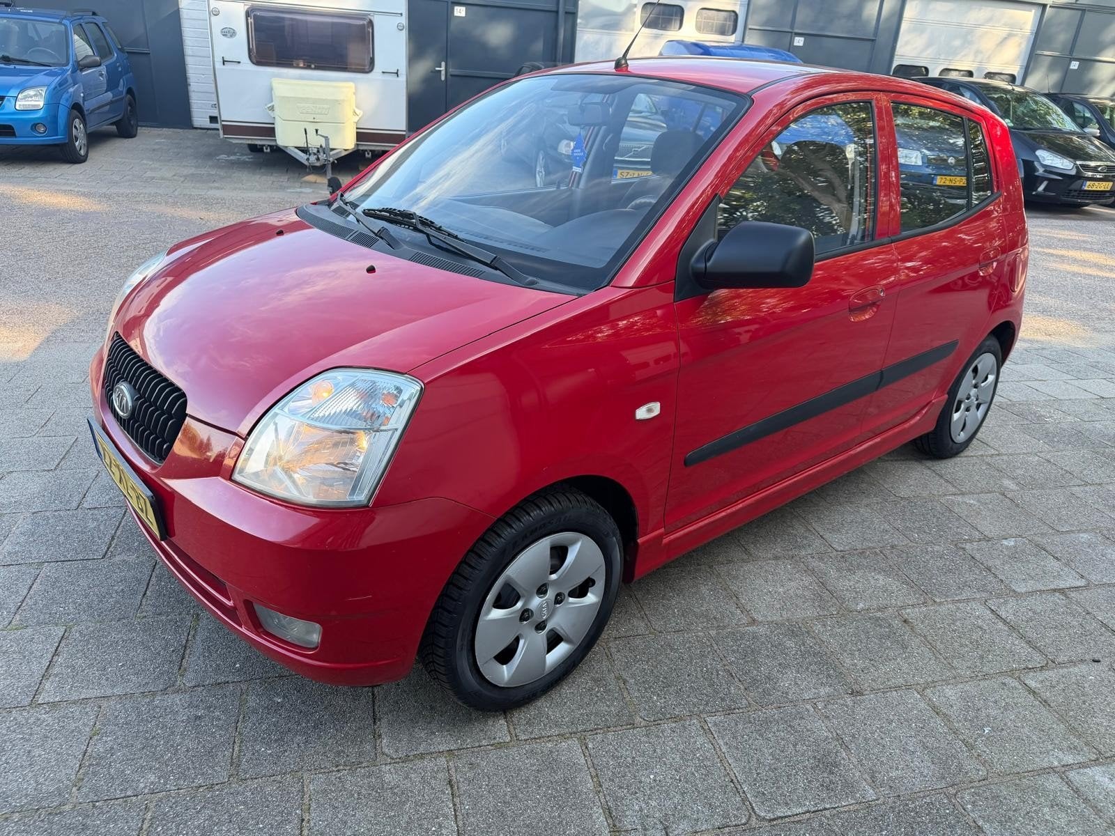 Kia Picanto 1.0 2007 Rood, Auto's, Voorwielaandrijving, Stof, 61 pk, Origineel Nederlands