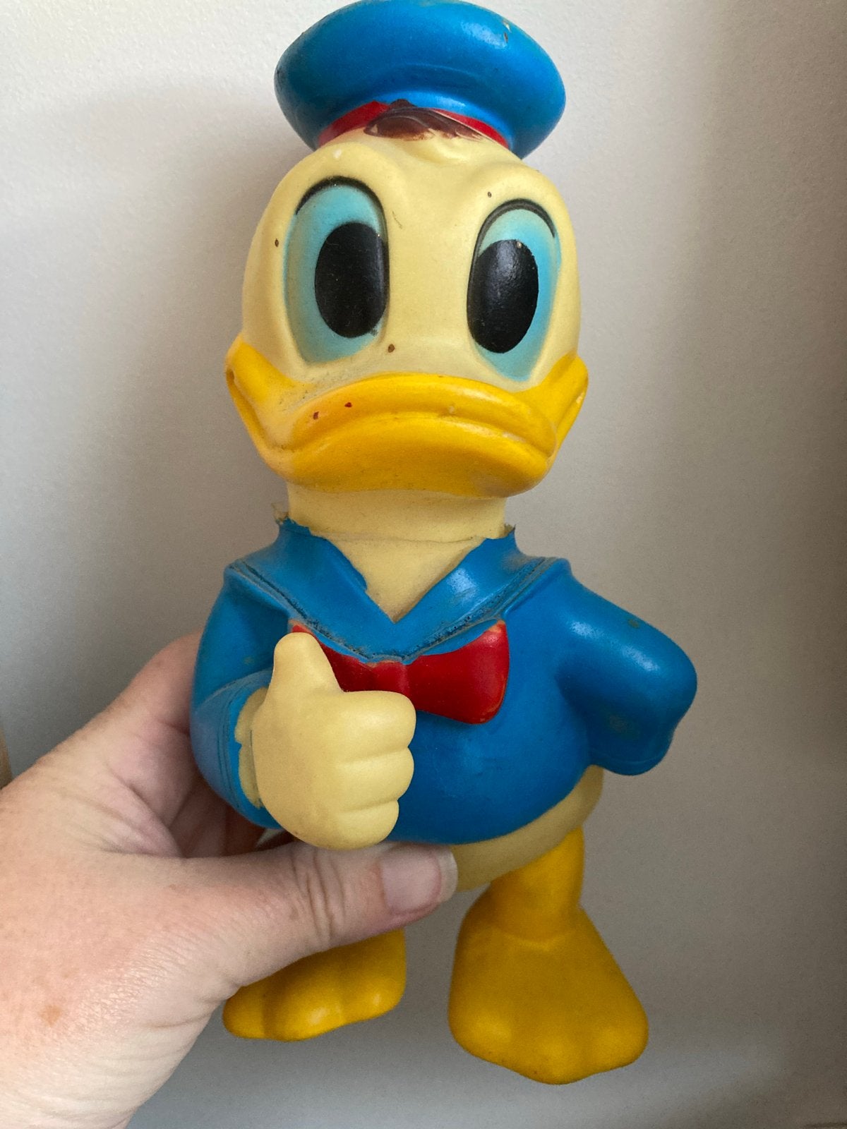 Vintage Donald Duck Rubberen Figuur - Disney Collectible, Ophalen of Verzenden, Donald Duck, Gebruikt, Beeldje of Figuurtje