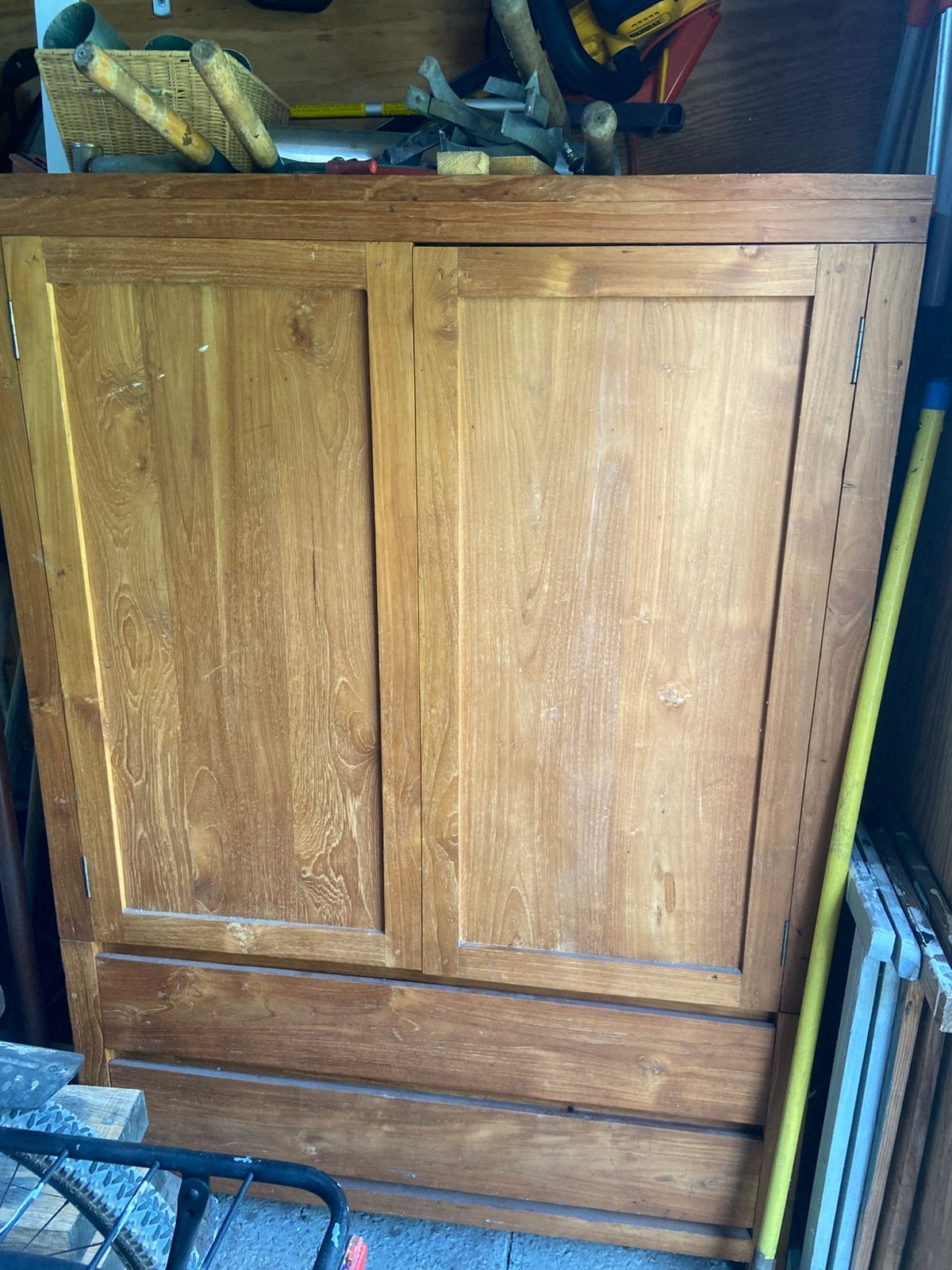 Mooie nette teakhouten  kast afm zie fotos, Huis en Inrichting, Kasten | Overige, Ophalen, Gebruikt