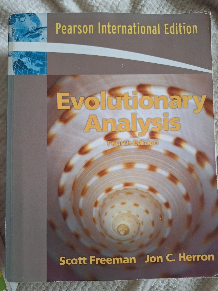 Pearson's Evolutionary Analysis, 4th edition, Boeken, Ophalen, Zo goed als nieuw, Scott Freeman, Natuurwetenschap