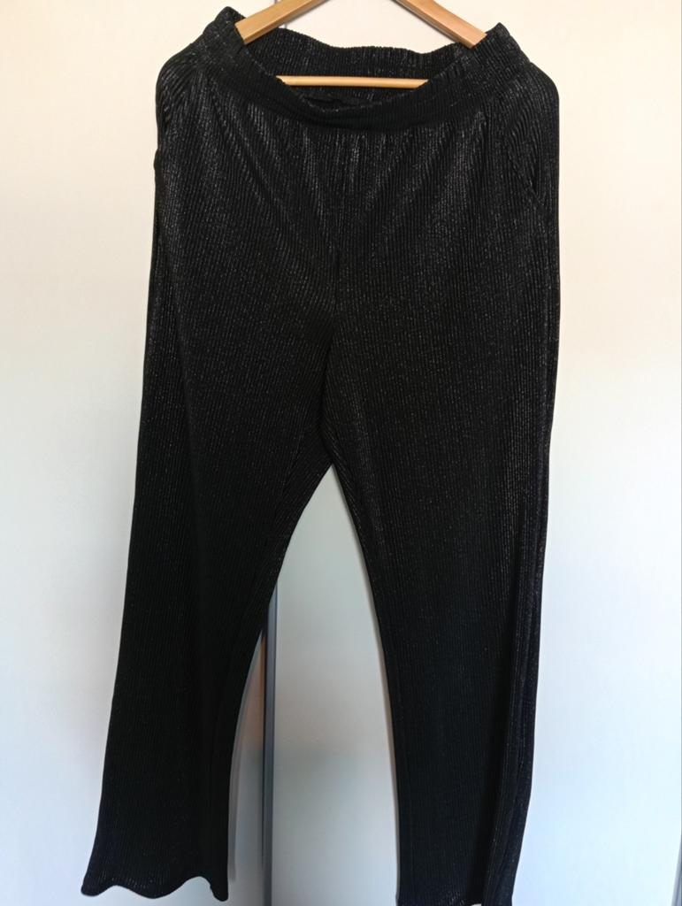 Zwarte glitter broek 40, Maat 38/40 (M), Zwart, Zo goed als nieuw, Lang