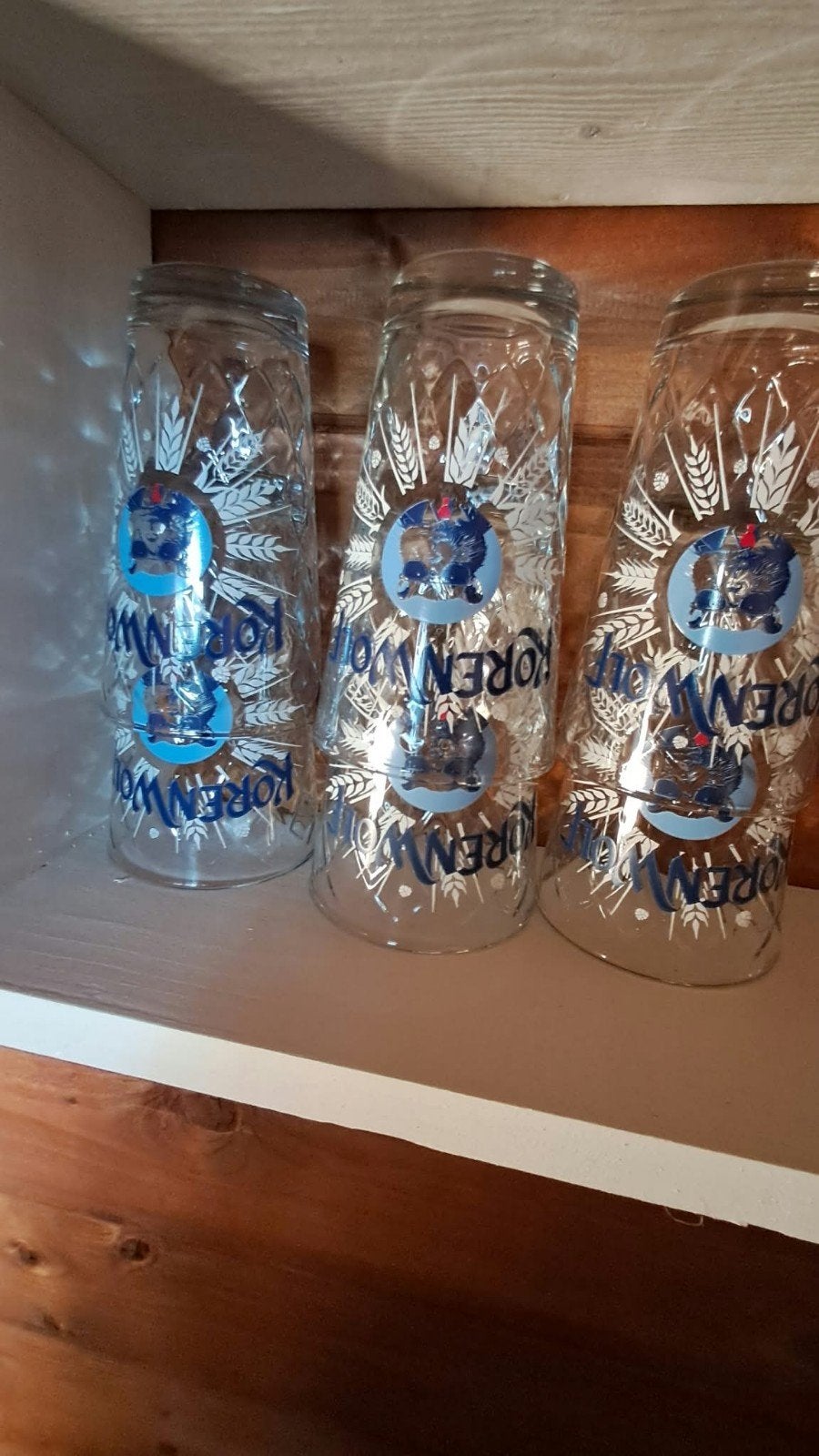 Gulpener Korenwolf verzameling:, glas en viltje, Ophalen of Verzenden, Gebruikt, Glas of Glazen, Gulpener