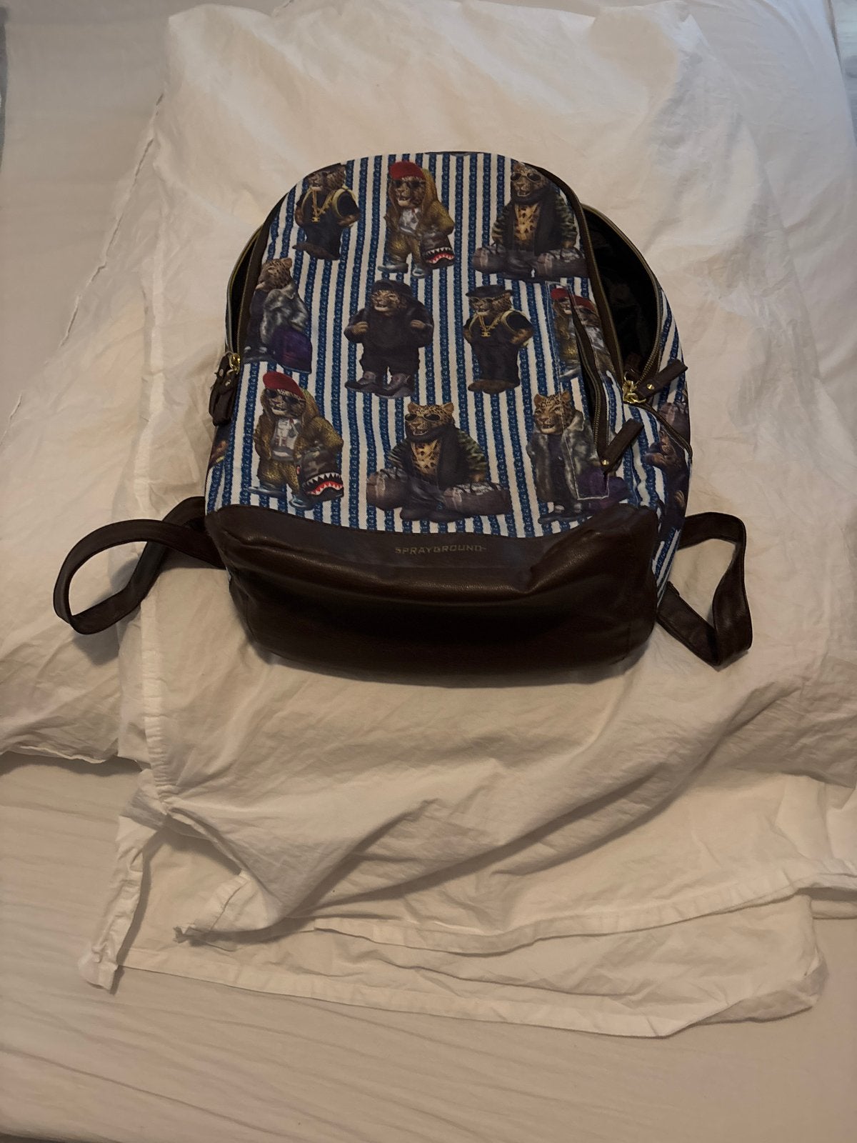 Sprayground Rugzak met Kattenprint, Gebruikt, 25 tot 40 cm, Ophalen of Verzenden, Overige merken