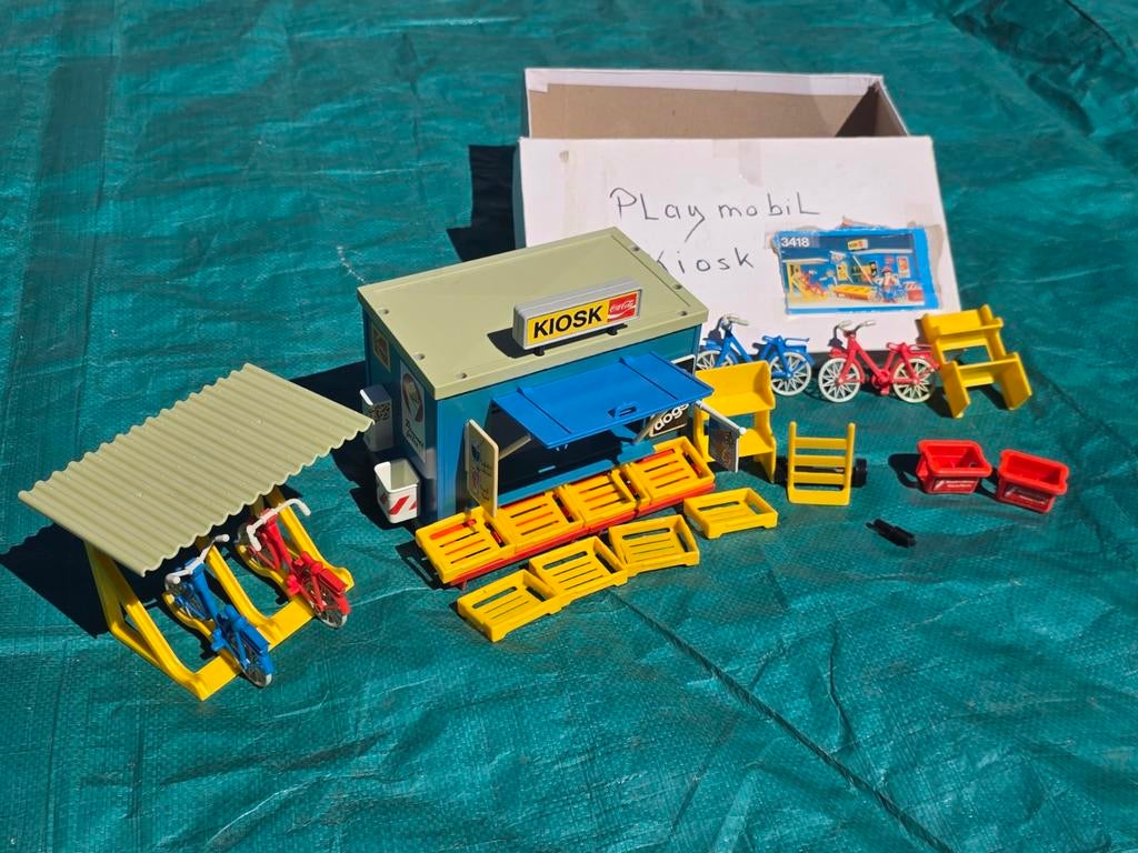 Playmobil Kiosk 3418 met fietsen en accessoires, Ophalen, Gebruikt