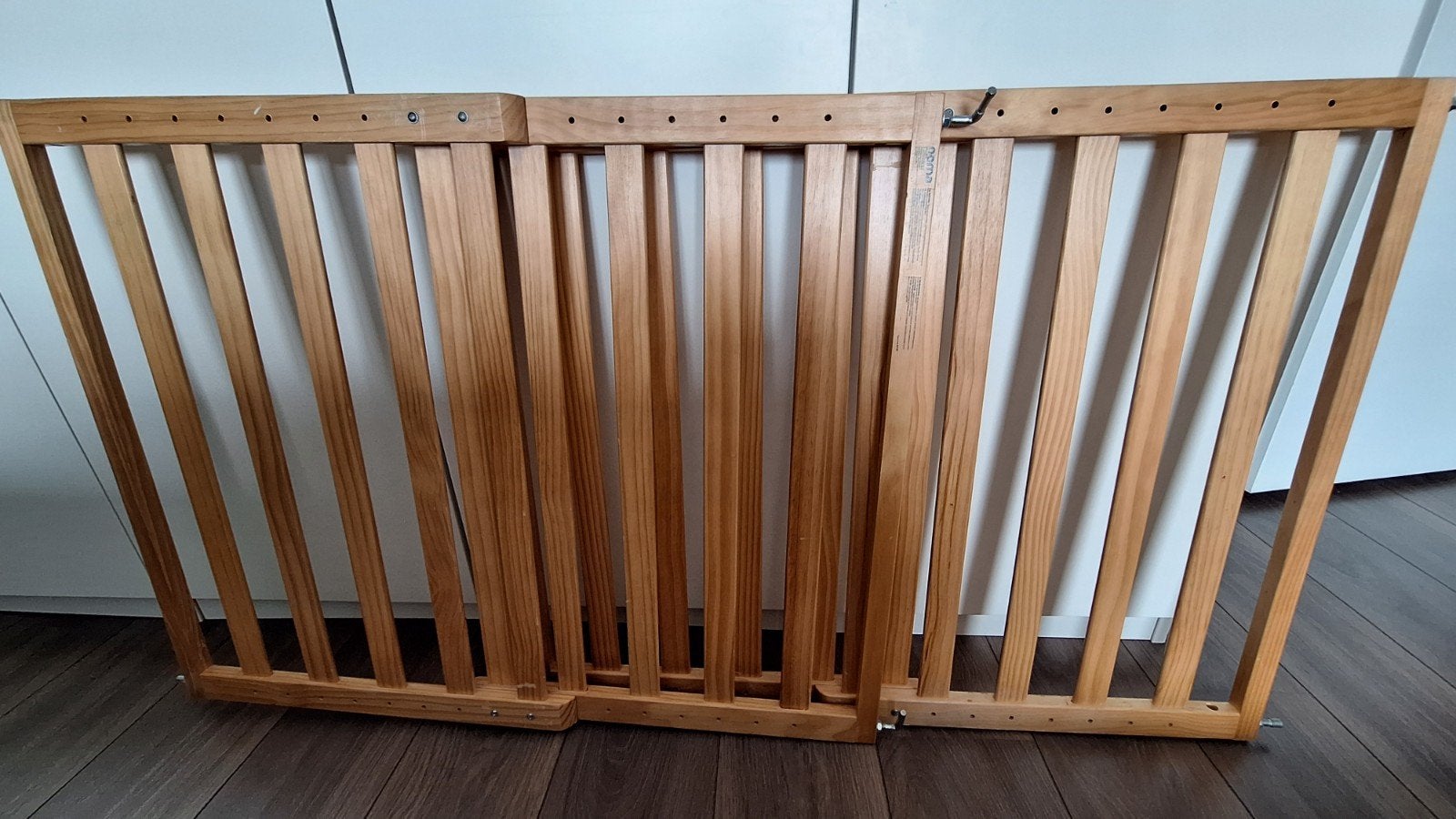 2x Noma houten schroefhek naturel, Gebruikt, 100 tot 115 cm, Ophalen of Verzenden, Schroefhekje