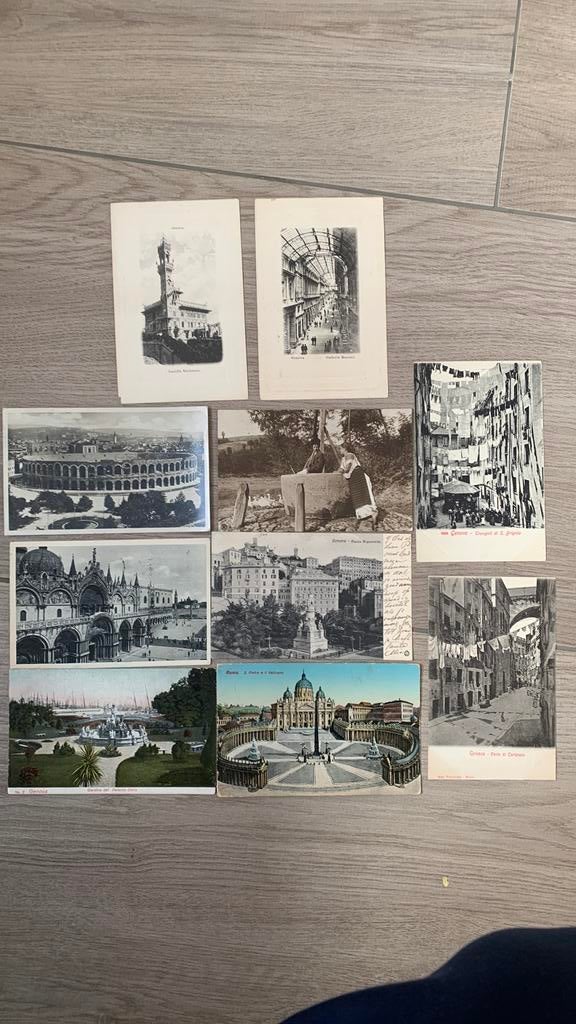 Verzameling van 10 oude ansichtkaarten italie, Verzamelen, Ansichtkaarten | Buitenland, Ophalen of Verzenden, Voor 1920, Italië