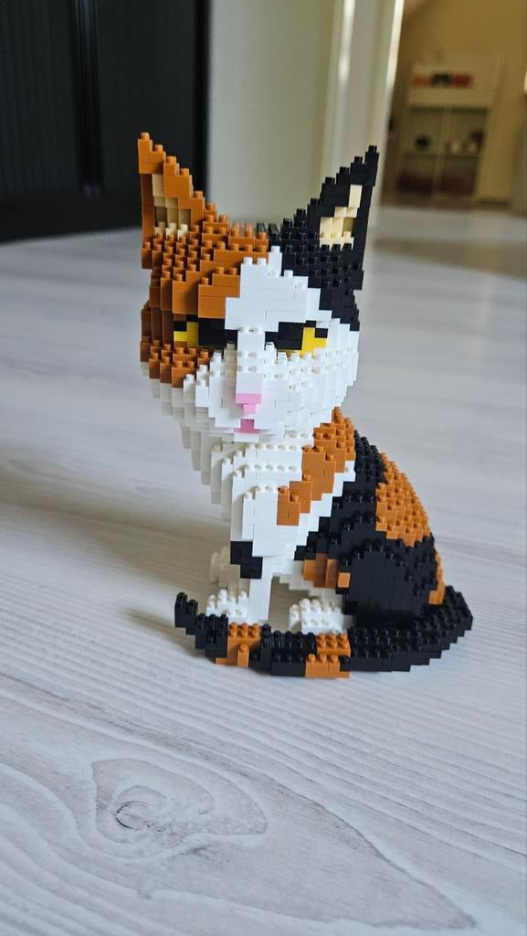 Bouwpakket Kat - Micro Bouwstenen - Calico Kat, Ophalen of Verzenden, Zo goed als nieuw, Overige merken