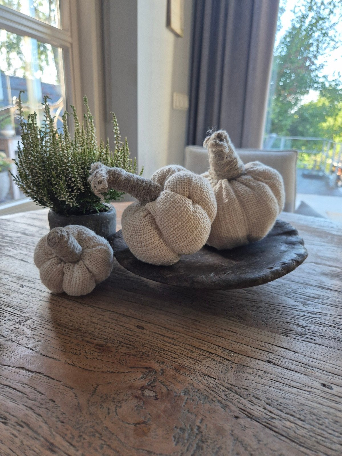 3-delige set handgemaakte pompoenen - Nieuw, Ophalen of Verzenden