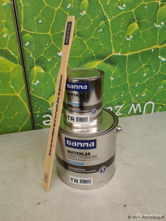 Online Veiling: GAMMA Buitenlak TR - 2 emmers á 0.75 & 2...., Gebruikt