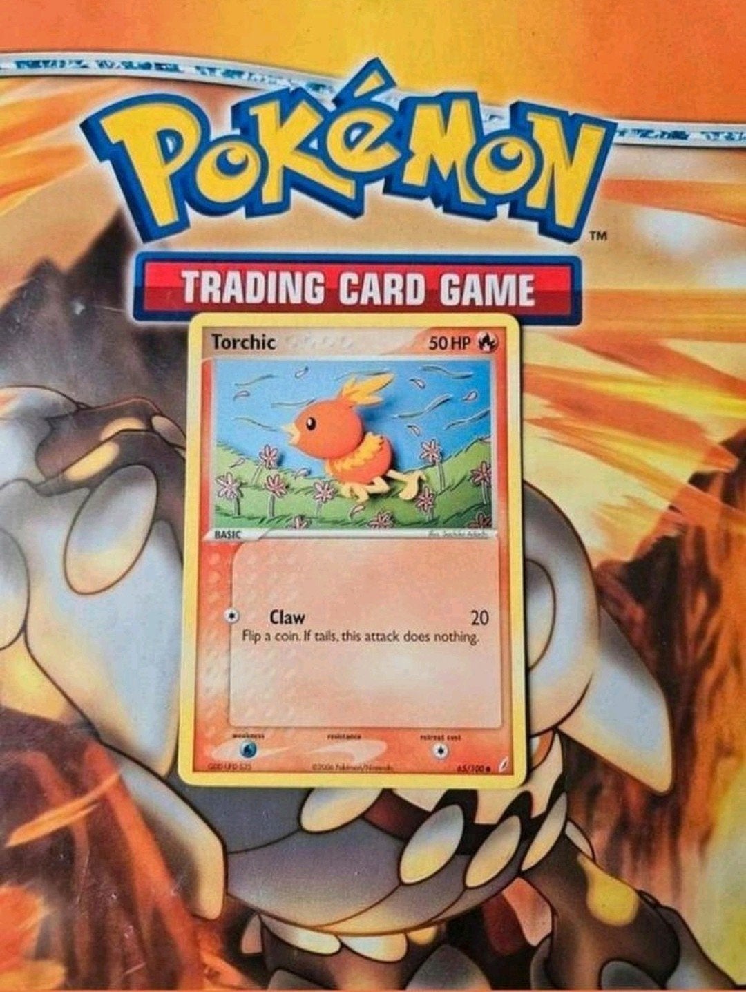 Torchic 65/100 Ex Crystal Guardians pokemon kaart, Ophalen of Verzenden, Gebruikt, Losse kaart
