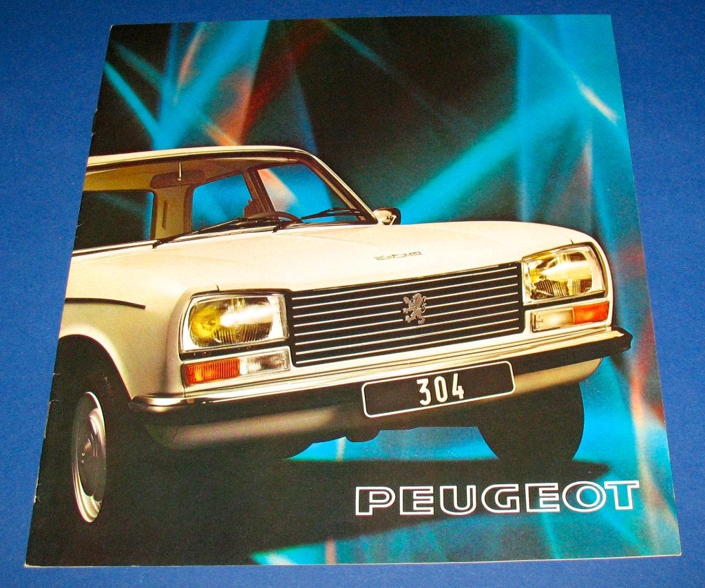 Autofolder Peugeot 304 ZGAN 1975, Ophalen of Verzenden, Zo goed als nieuw, Peugeot