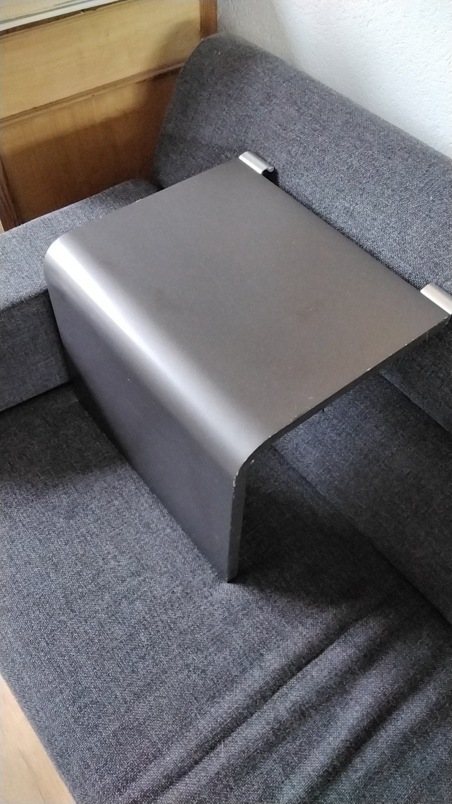 origineel Auping Auronde aanhaak nachtkastje antraciet, Ophalen of Verzenden, Gebruikt, Minder dan 45 cm, Minder dan 55 cm