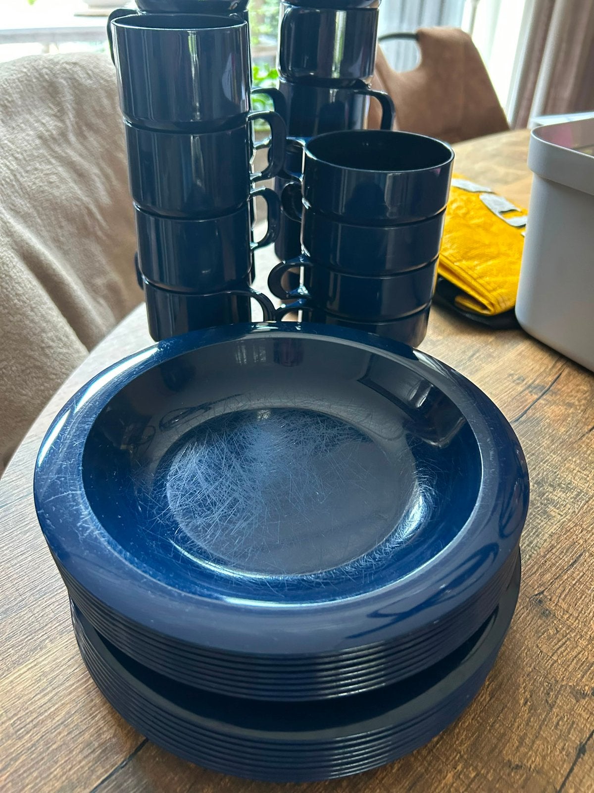 Camping service, Huis en Inrichting, Keuken | Servies, Ophalen of Verzenden, Gebruikt, Glas, Overige stijlen