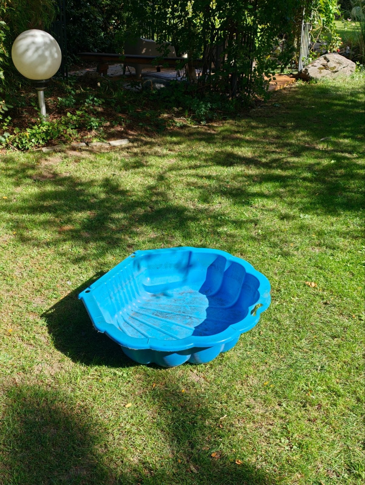 Blauwe schelp zandbak/zwembadje voor kinderen, Kinderen en Baby's, Speelgoed | Buiten | Zandbakken, Ophalen, Gebruikt