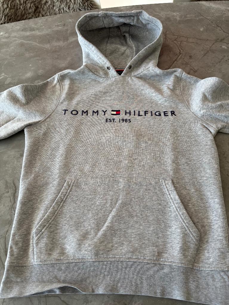 Hoodie XS Tommy Hilfiger lichtgrijs, Kleding | Heren, Truien en Vesten, Tommy Hilfiger, Ophalen of Verzenden, Grijs, Gedragen