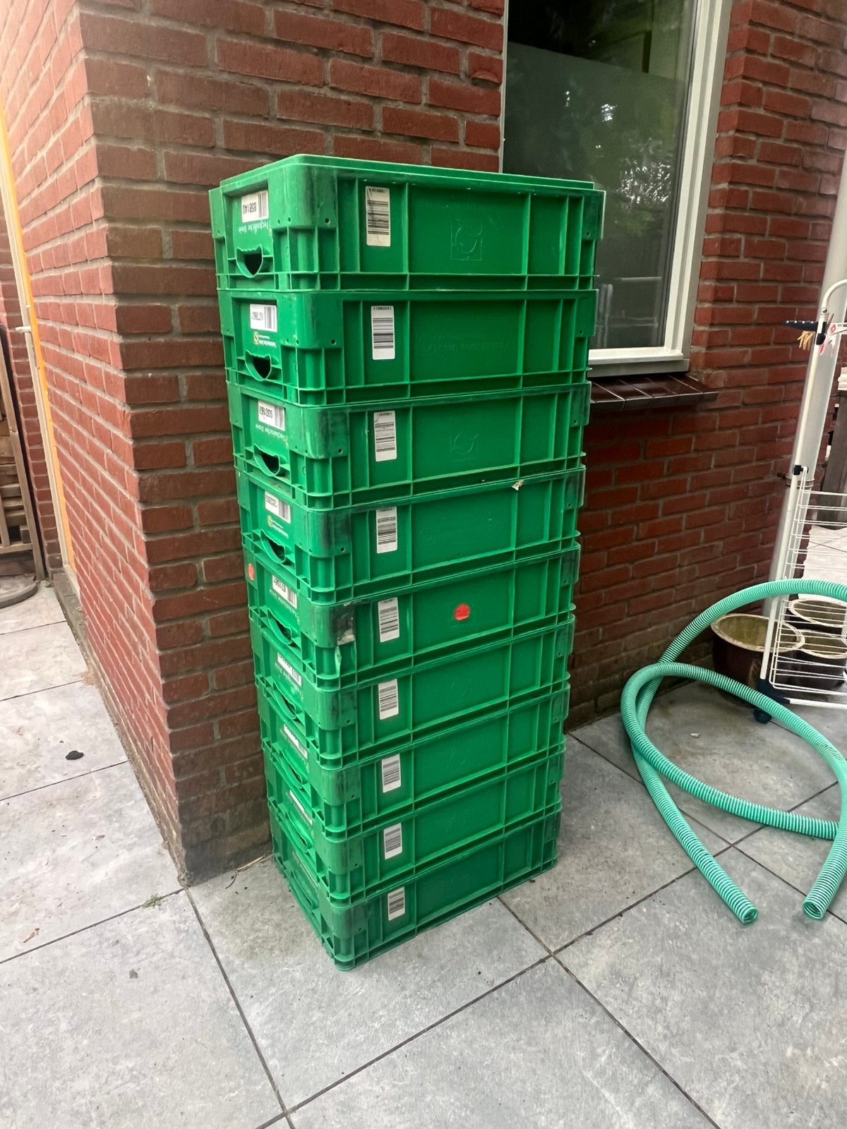 9 plastic opbergbakken 60x40x16,5 cm, Ophalen, Doos, Minder dan 35 cm, Zo goed als nieuw