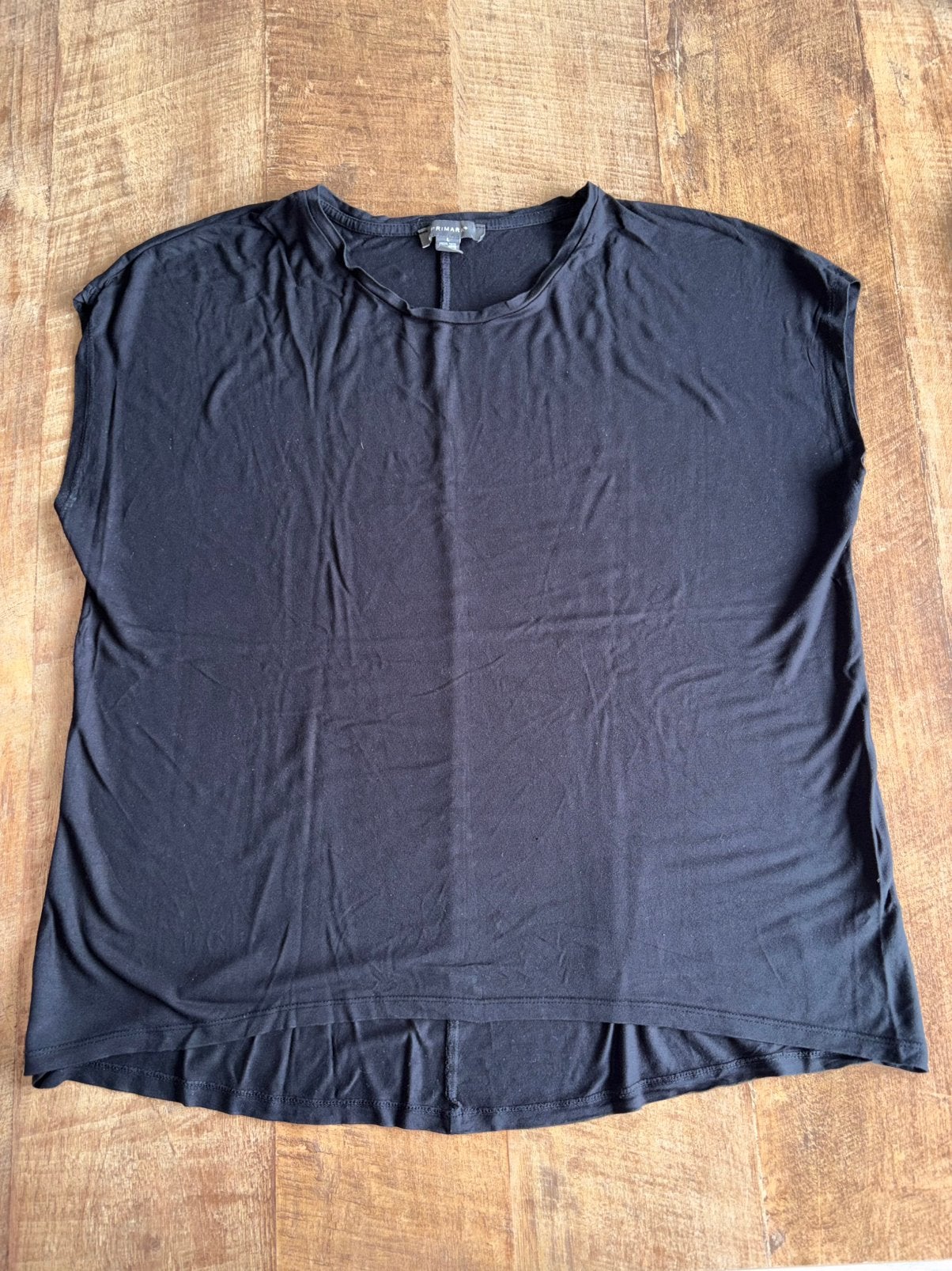 Zwart t-shirt maat L primark, Ophalen of Verzenden, Zo goed als nieuw, Zwart, Korte mouw