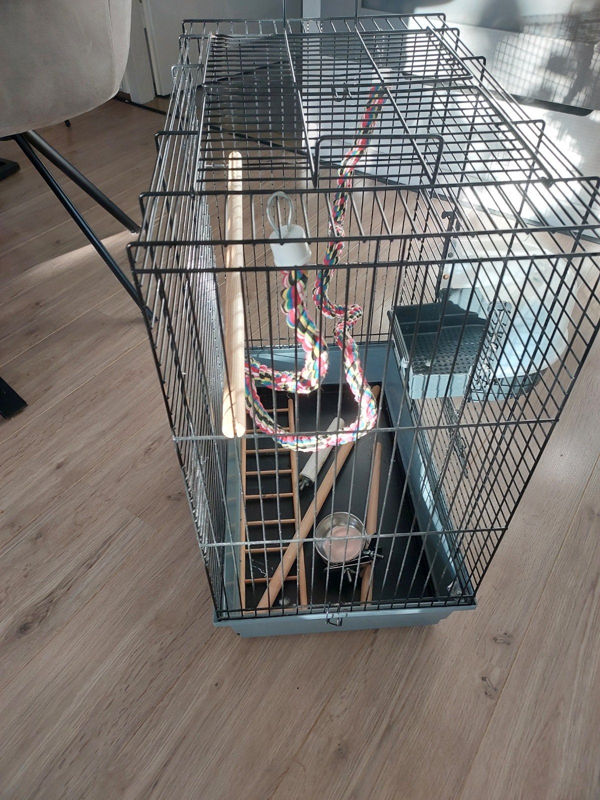 vogel parkietenkooi, Ophalen, Zo goed als nieuw, Metaal, Vogelkooi