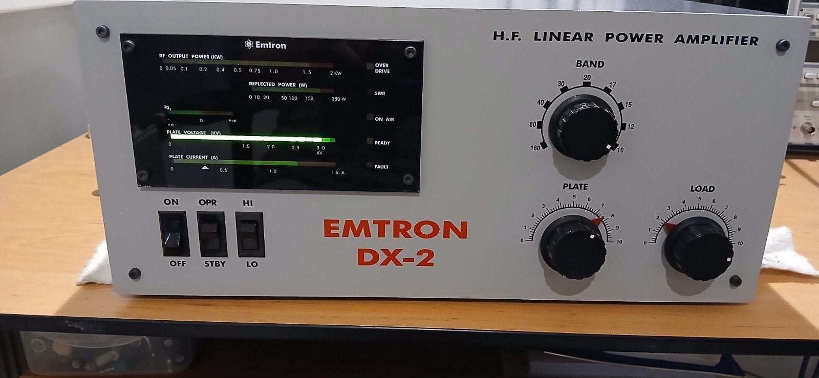 Emtron DX-2 HF Versterker 2kW PEP met 2x GU74B buizen, Ophalen