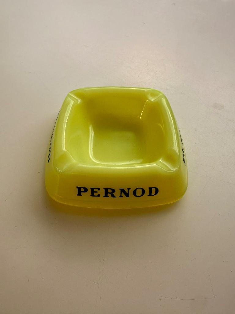 Vintage Pernod asbak uit Opalex Uranium glas, Ophalen of Verzenden, Gebruikt, Gebruiksvoorwerp