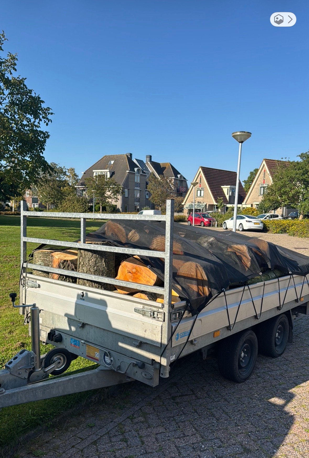 Haardhout 30cm stammen Eik, Beuk etc., Tuin en Terras, 6 m³ of meer, Ophalen of Verzenden, Blokken