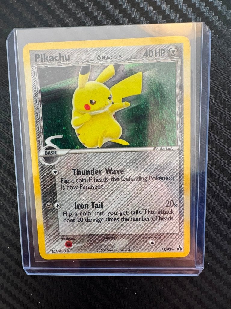 Pikachu Delta Species 93/92 Secret Rare Holo Legend Maker, Ophalen of Verzenden, Zo goed als nieuw, Losse kaart, Foil