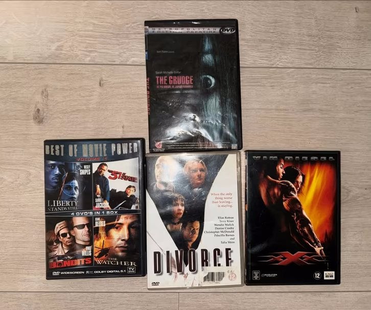 DVD Films: The Grudge, Divorce, XXX, Best of Movie Power, Vanaf 12 jaar, Ophalen of Verzenden, Gebruikt, Actie en Avontuur
