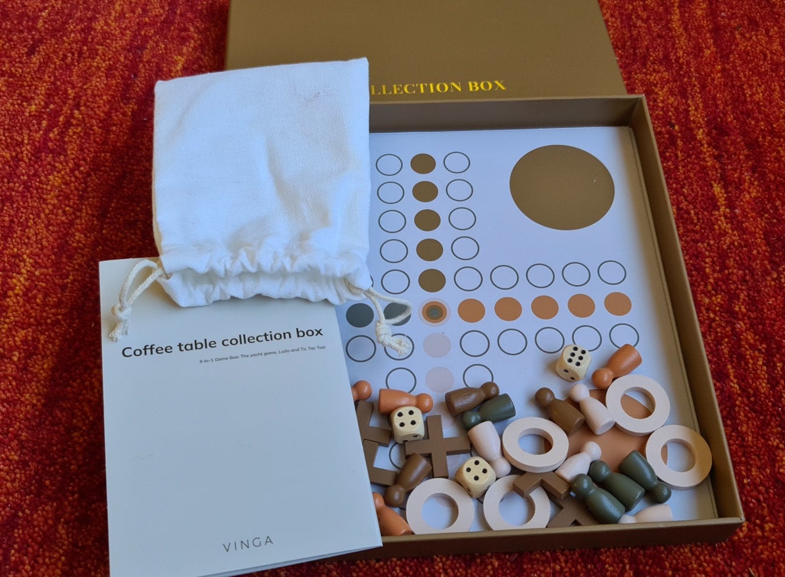 Vinga Coffee Table Collection Box - 3-in-1 Spellen, Een of twee spelers, Ophalen of Verzenden, Zo goed als nieuw, Vinga