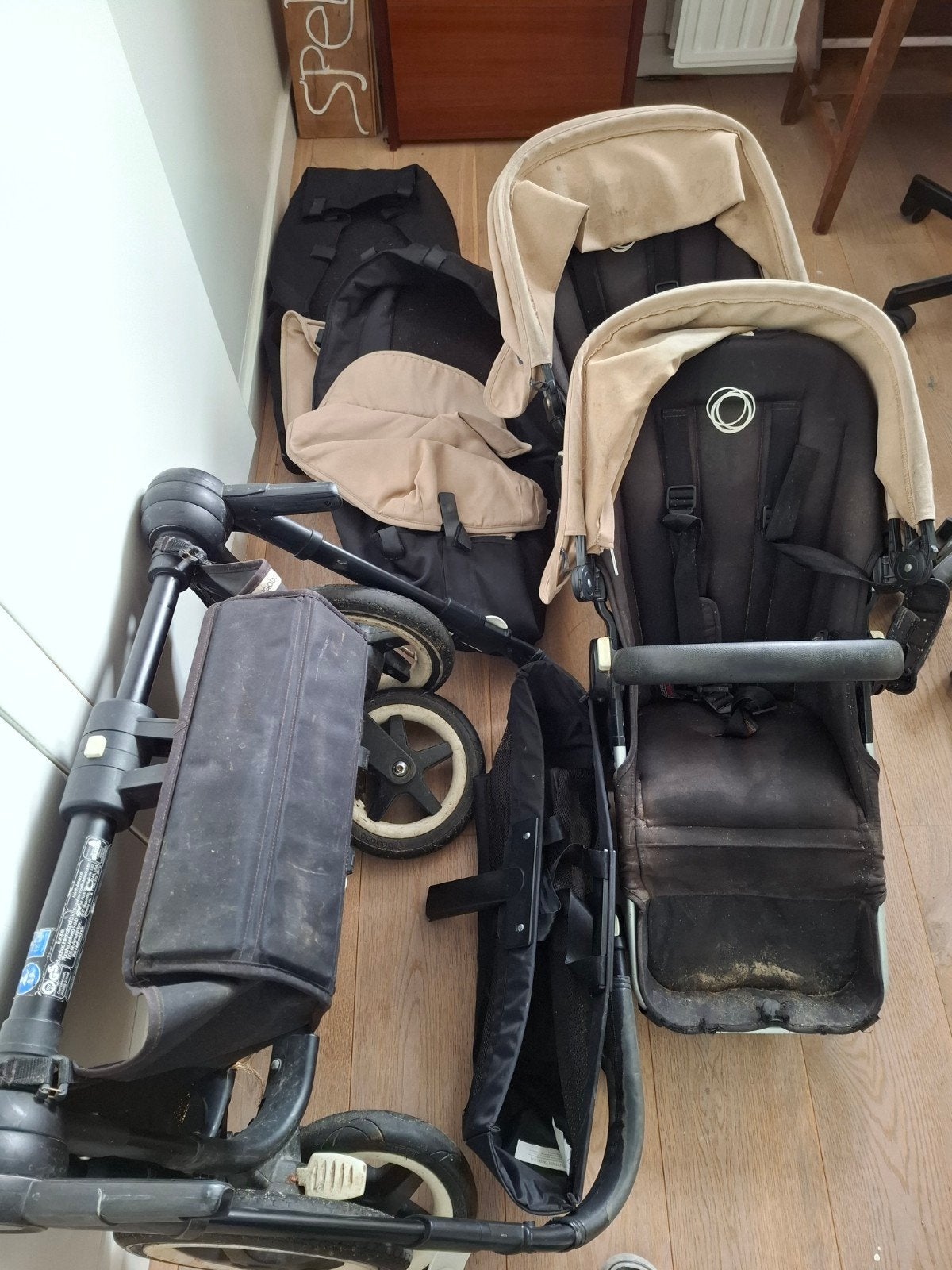 Bugaboo Tweelingwagen met extra buggy, Ophalen