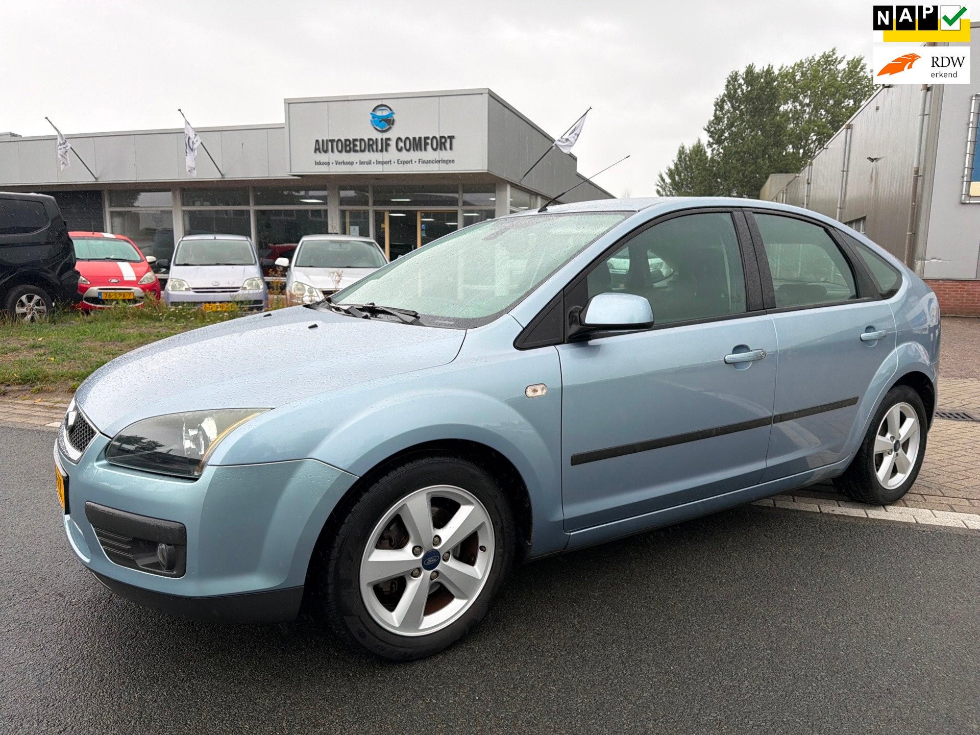 Ford Focus 1.6-16V Futura. •LAGE KM•1E EIG•AIRCO•, Auto's, 1596 cc, Stof, Zwart, 4 cilinders