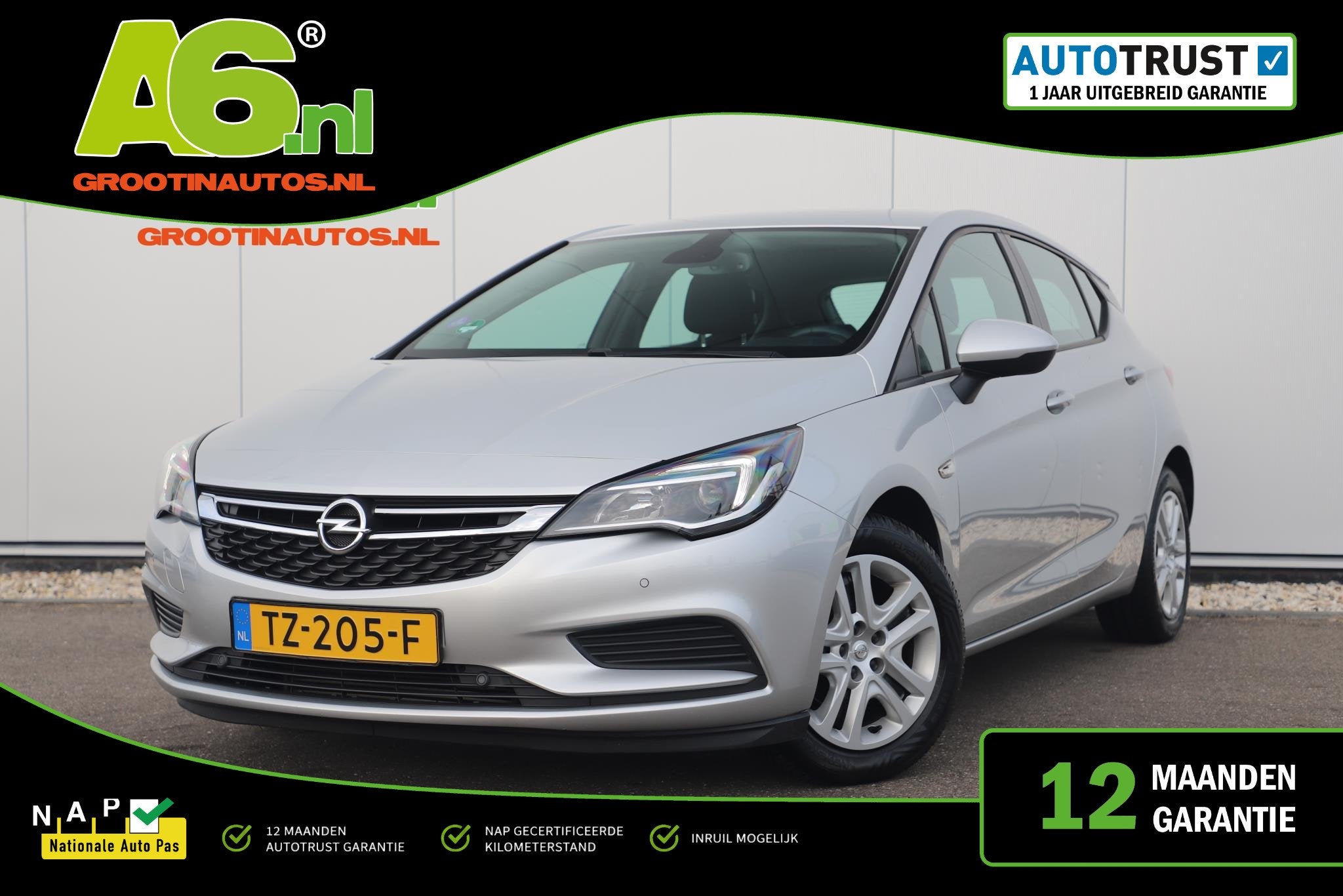 Opel Astra 1.0 Online Edition Navigatie Airco Cruise PDC Blu, Stof, Gebruikt, Euro 6, Met garantie (alle)