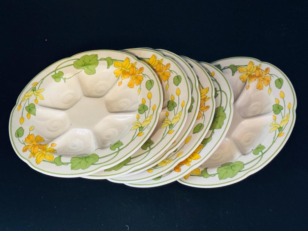 Villeroy & Boch Geranium Slakkenborden - Set van 6, Huis en Inrichting, Keuken | Servies, Ophalen of Verzenden, Zo goed als nieuw