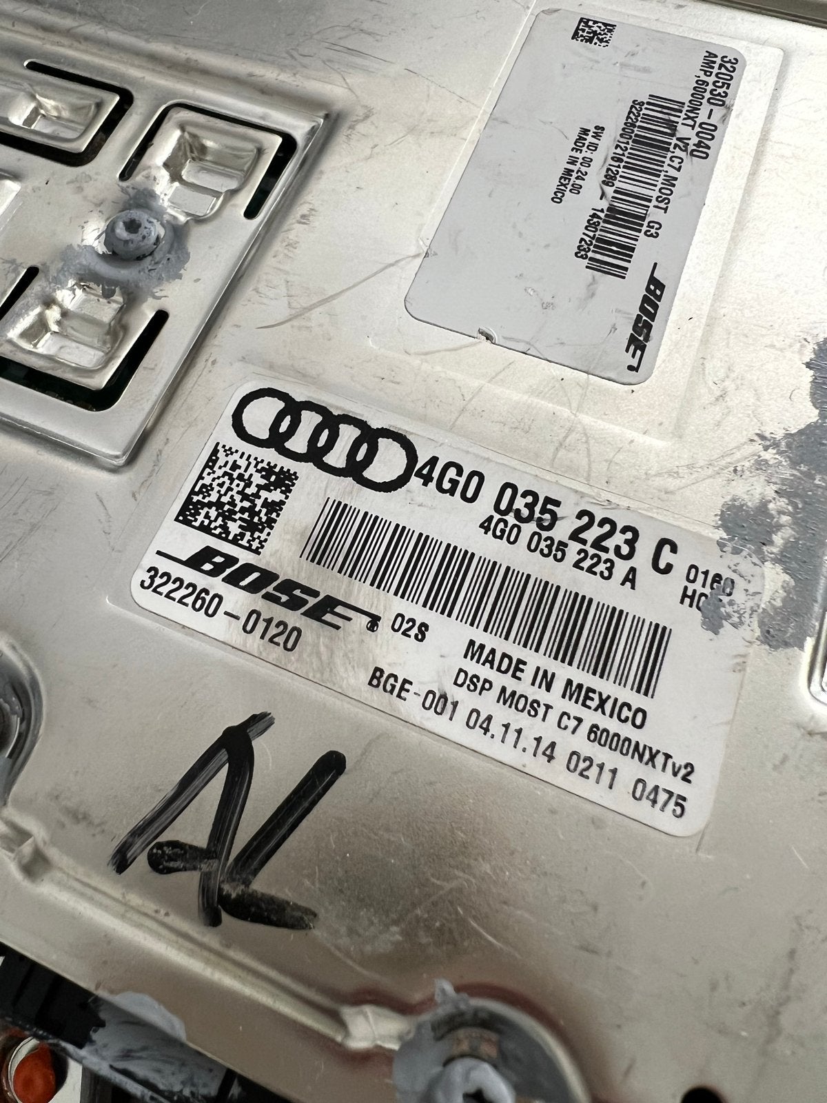 Bose Versterker Audi A6 A7 4G0 035 223 C - Originele, Ophalen of Verzenden, Gebruikt, Audi