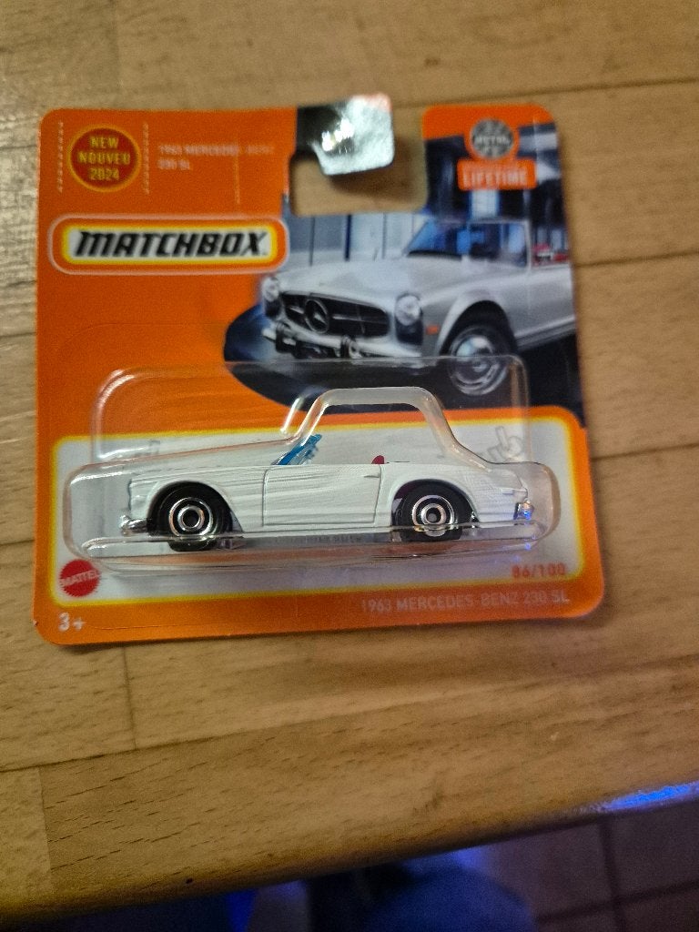 Matchbox 1963 mercedess-benz 230 sl wit, Ophalen of Verzenden, Nieuw, Auto