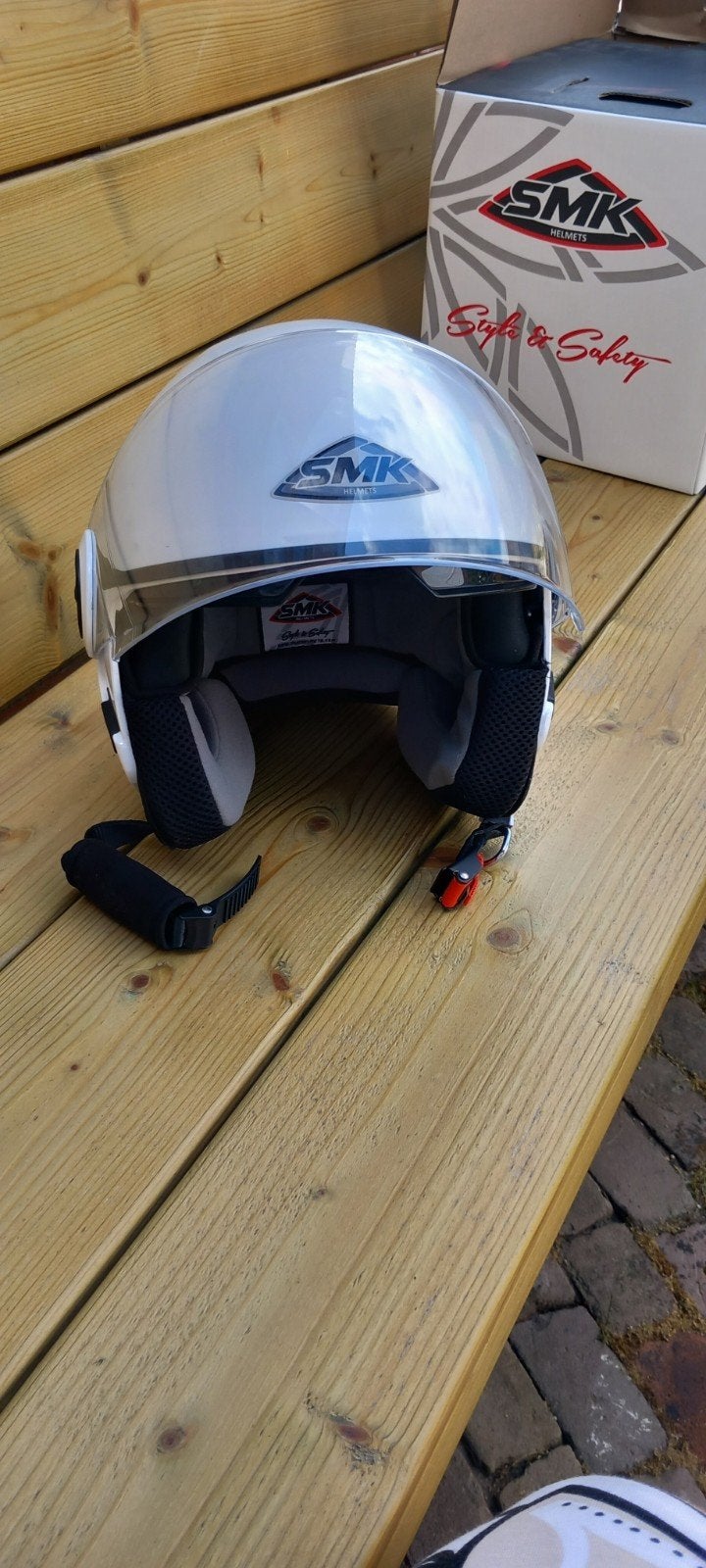 SMK Helmets scooterhelm, maat XL, zo goed als nieuw, Fietsen en Brommers, Brommerhelmen, Ophalen, Zo goed als nieuw, Extra large of groter