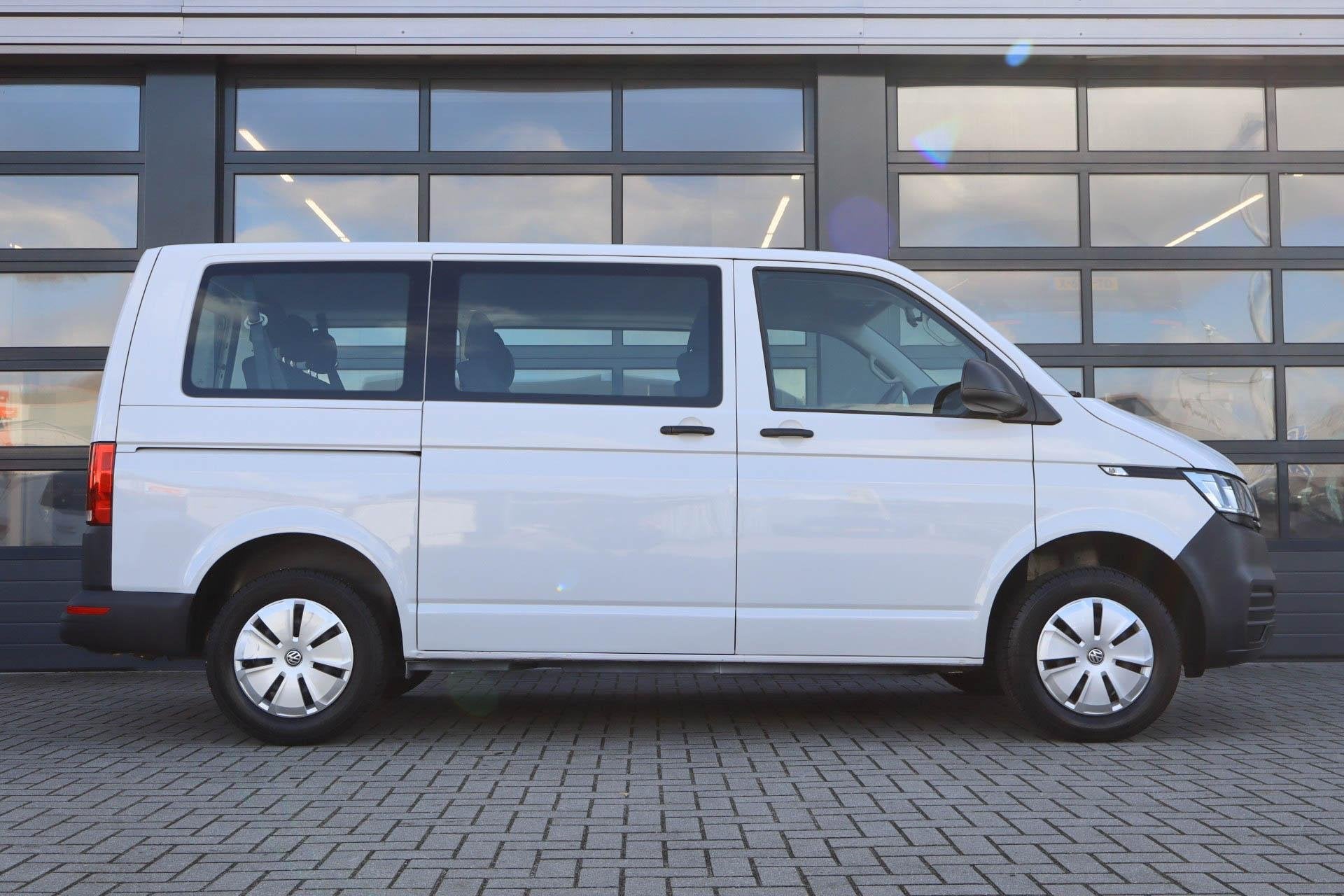 Volkswagen Transporter Kombi 2.0 TDI 110pk L1H1 | 8-persoons, Voorwielaandrijving, Stof, Gebruikt, Wit