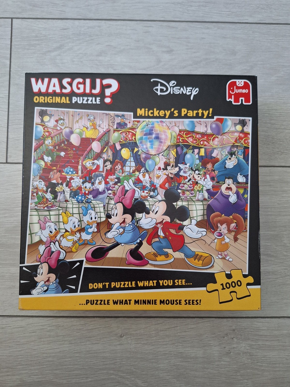 WASGIJ? Disney Mickey's Party! Legpuzzel 1000 stukjes, Ophalen, 500 t/m 1500 stukjes, Zo goed als nieuw, Legpuzzel