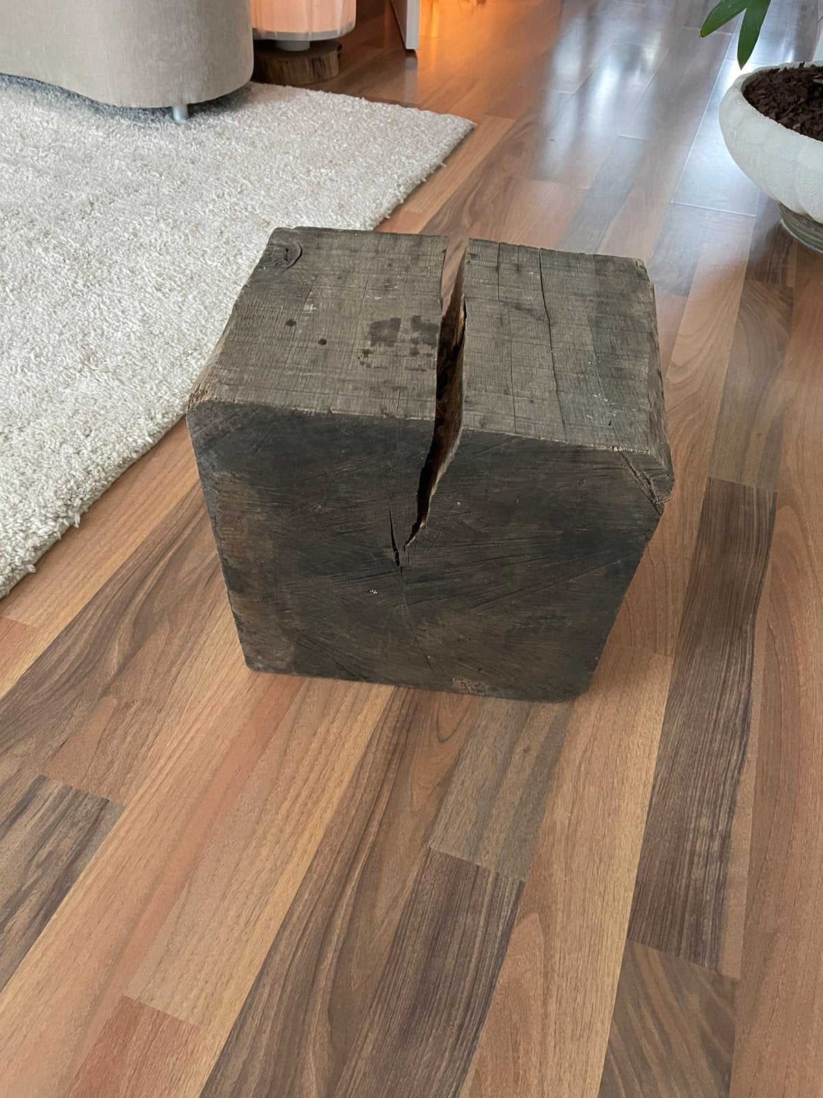 Sokkel zuil meerpaal maasief hard hout, Ophalen, Gebruikt