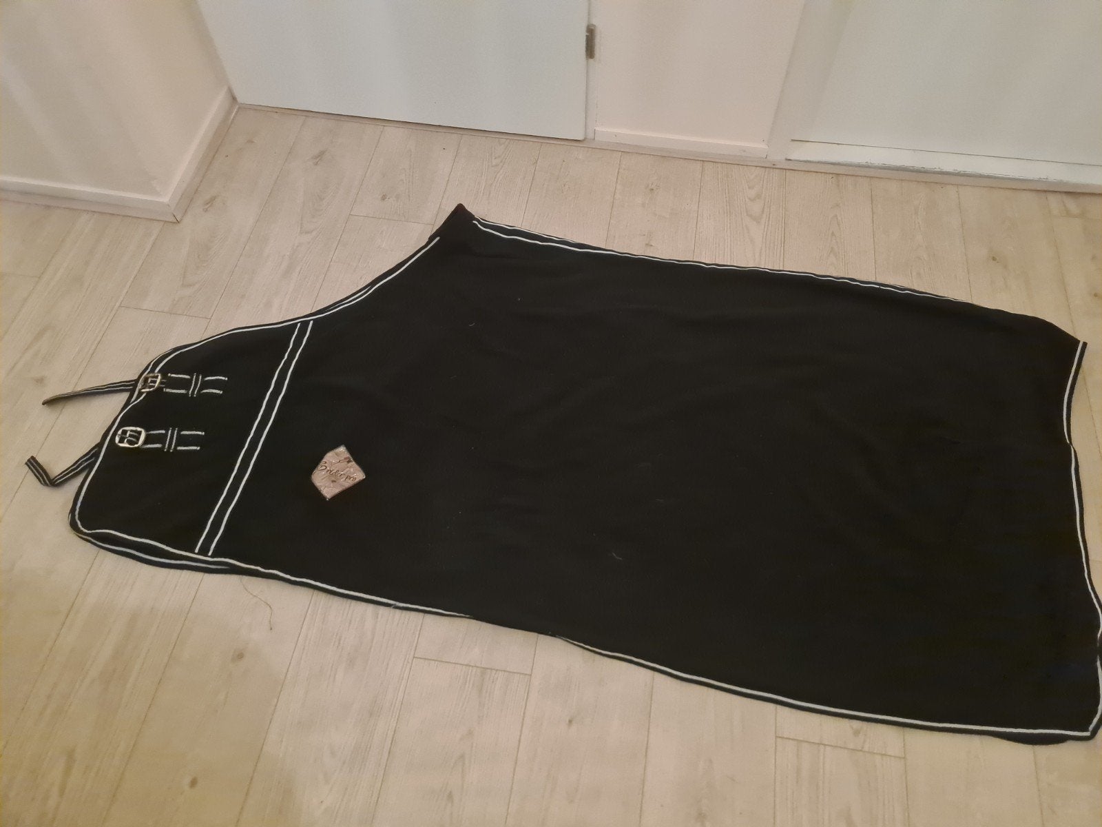 Zwarte zweetdeken, Dieren en Toebehoren, Gebruikt, Zweetdeken, Zwart, Fleece