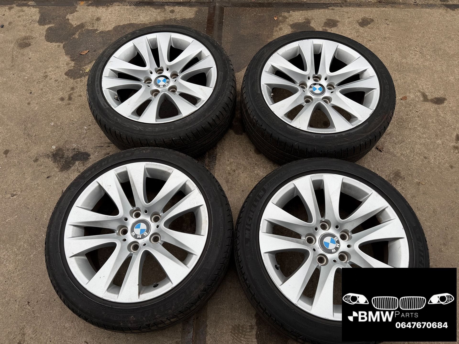 Set lm velgen sportvelgen 17” styling 338 Bmw E46 E90 E91 E9, Gebruikt, -, -, Banden en Velgen