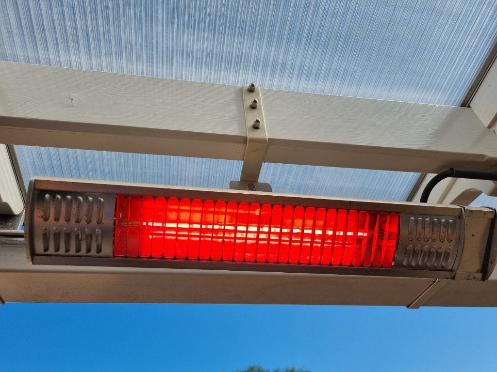 terras verwarming, Tuin en Terras, Overkappingen, Gebruikt, Overige typen, Ophalen