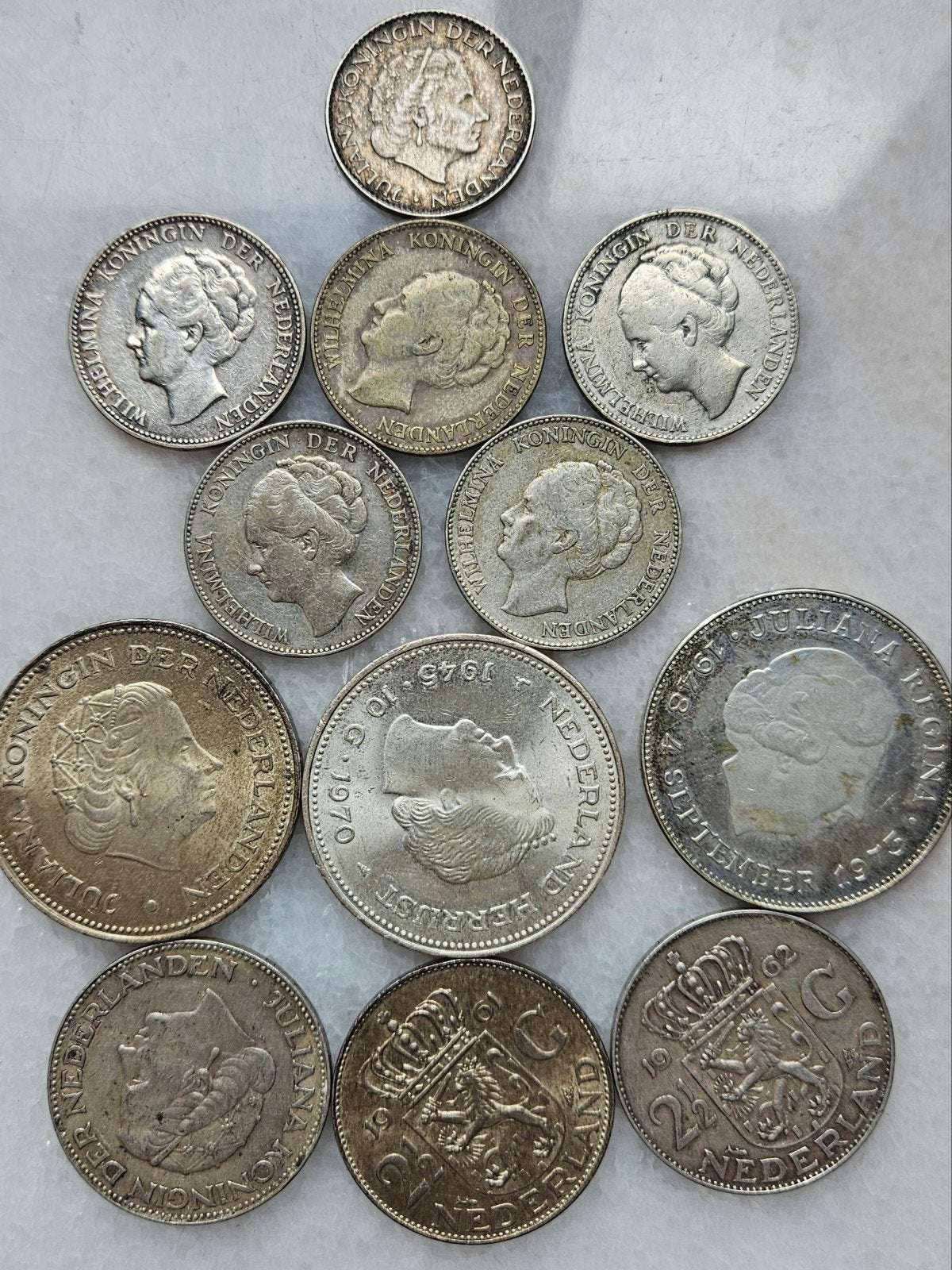 Lot gemengd nederlands muntzilver, Ophalen of Verzenden, Koningin Juliana, Zilver