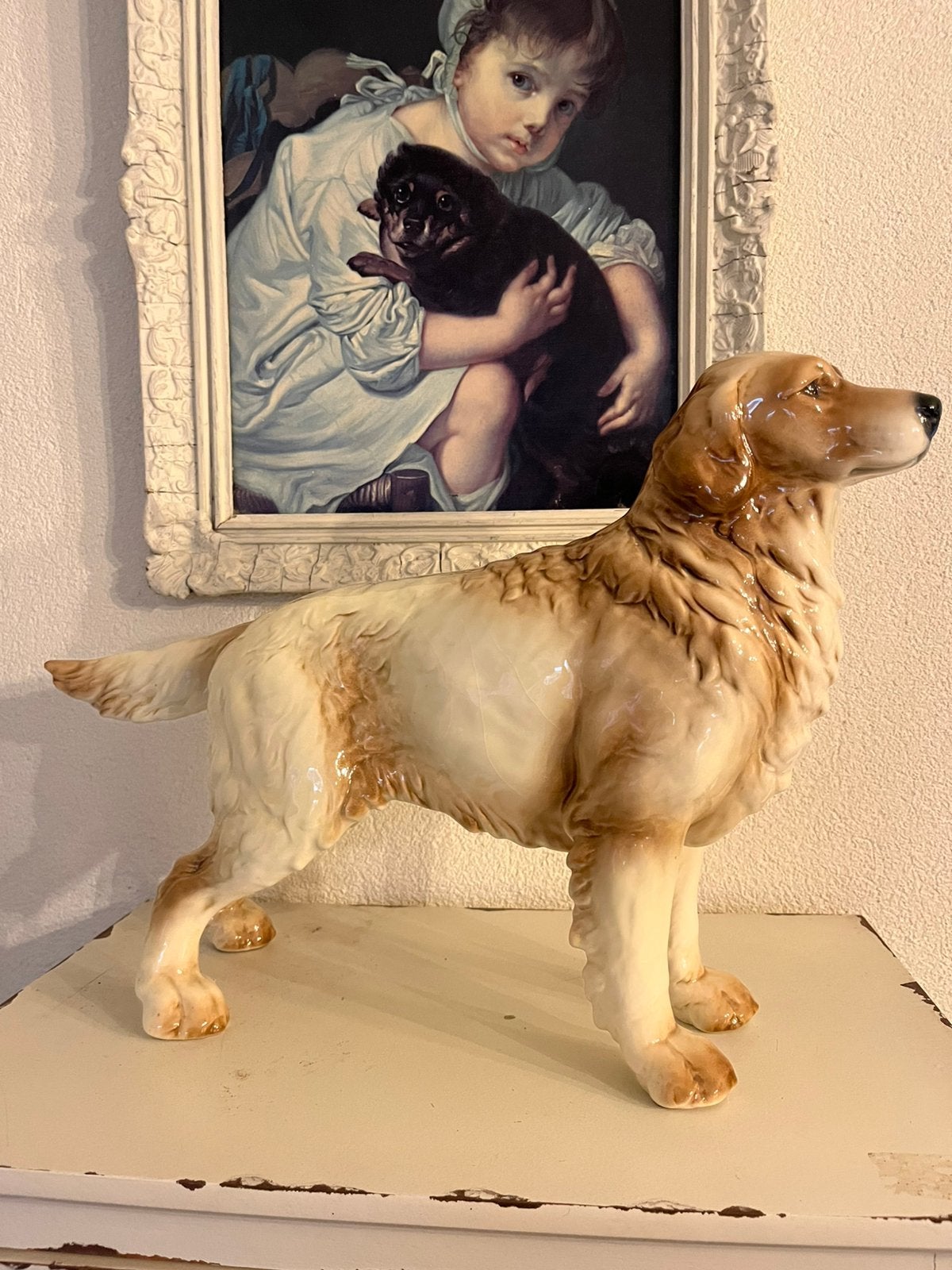 Grote Goebel Golden Retriever hondenbeeld, Ophalen of Verzenden, Zo goed als nieuw, Beeldje of Figuurtje