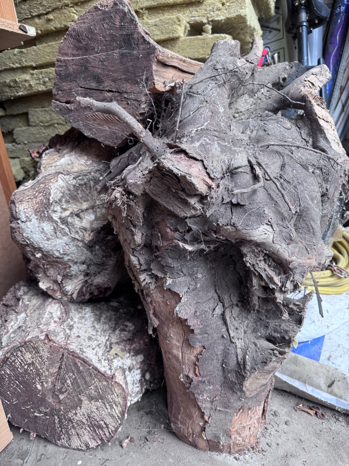 Grote bonken droog hout voor de haard, Minder dan 3 m³, Ophalen, Overige houtsoorten, Blokken
