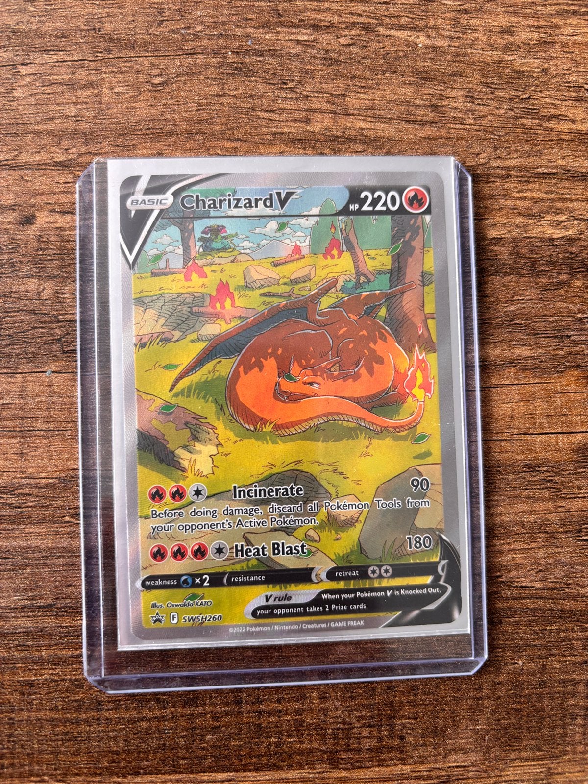 Charizard V SWSH260, Ophalen of Verzenden, Zo goed als nieuw