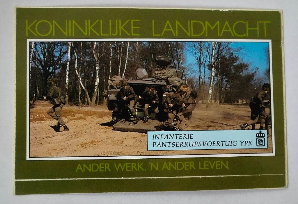 Sticker Kon.Landmacht Infanterie Pantserrupsvoertuig YPR, Ophalen of Verzenden, Zo goed als nieuw, Bedrijf of Vereniging