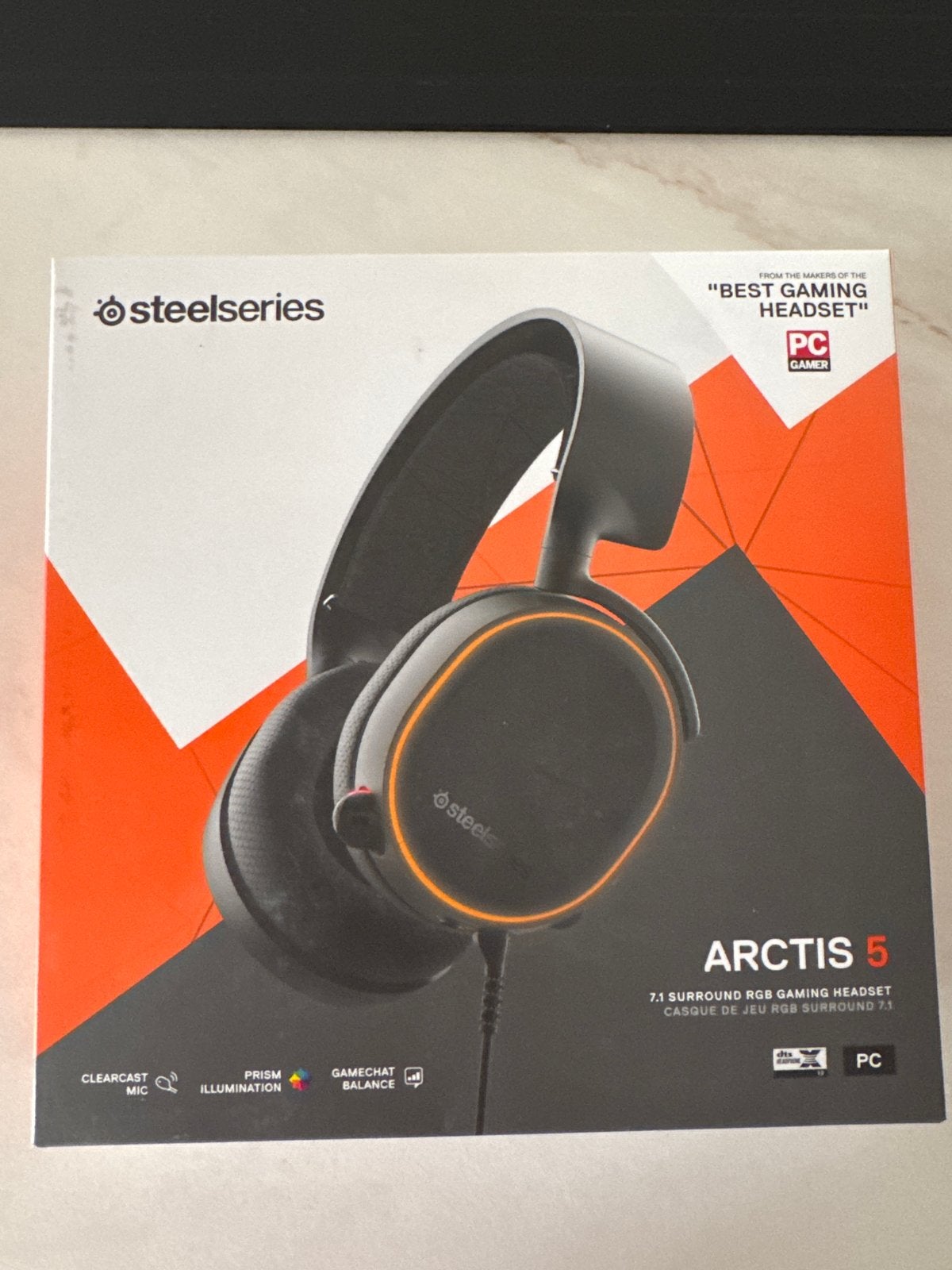 SteelSeries Arctis 5 Gaming Headset, Overige merken, Surround, Ophalen of Verzenden, Zo goed als nieuw