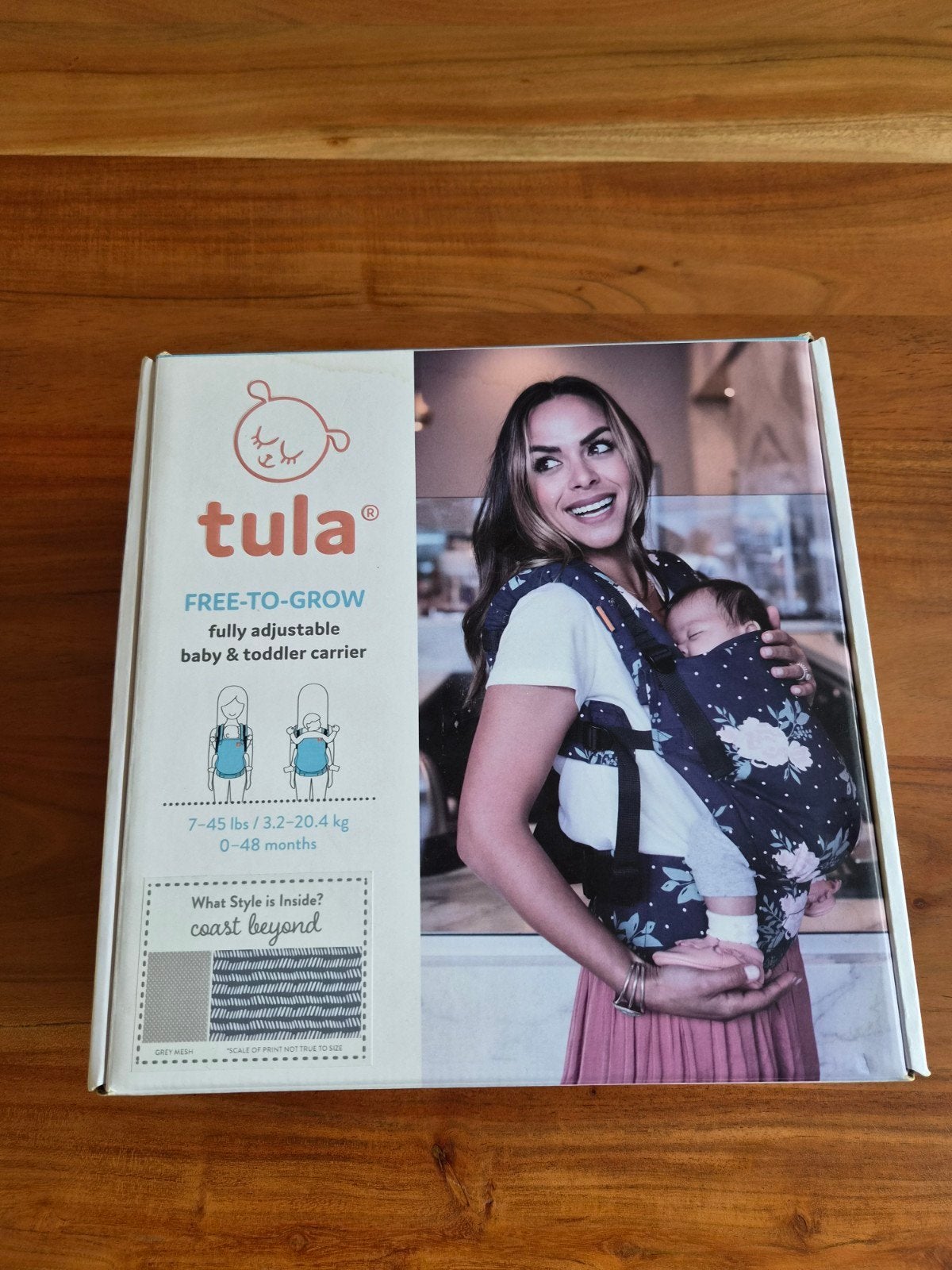 Tula Free-to-Grow Draagzak - Coast Beyond, Buik of Rug, Zo goed als nieuw, Draagzak, Ophalen