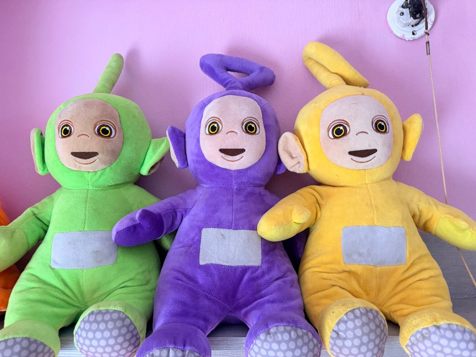 Teletubbies knuffels - set van 3 (Dipsy, Tinky Winky, Laa-La, Overige merken, Overige karakters, Overige typen, Ophalen of Verzenden